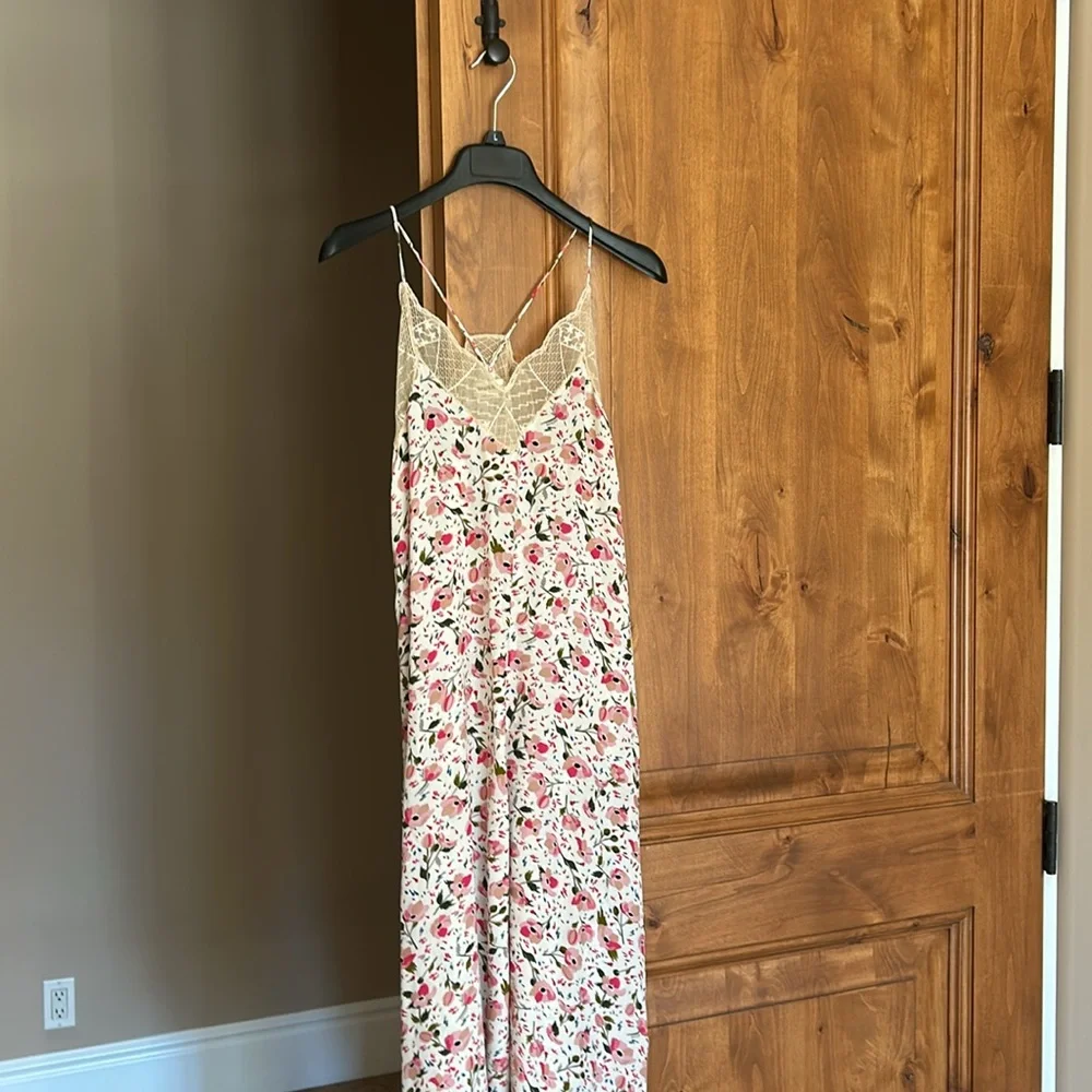 🇫🇷🇫🇷ZADIG & VOLTAIRE Paris Risty Anemone Floral Print Slip maxi hi low Dress - Picture 8 of 12